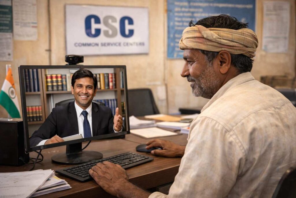 CSC Tele-Law video call lawyer consultation India