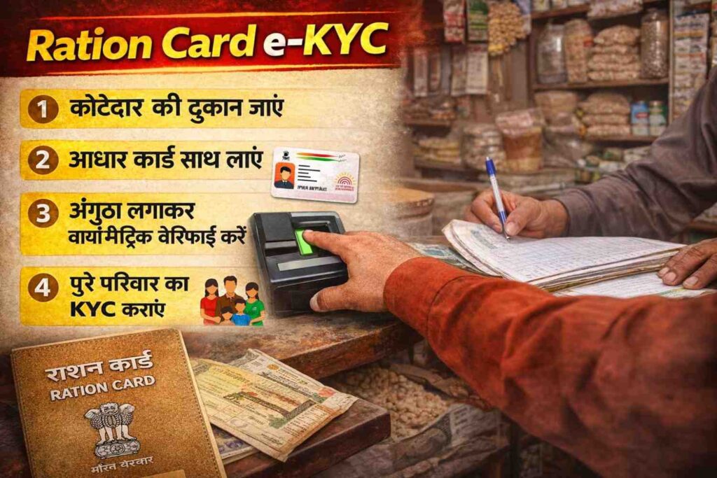 Ration Card e-KYC Process Step by Step Guide in Hindi - Digital Seva Help