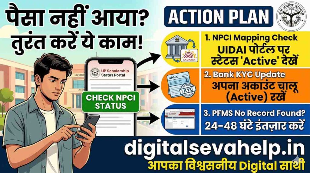 UP Scholarship NPCI Mapping and Bank KYC Action Plan 2026