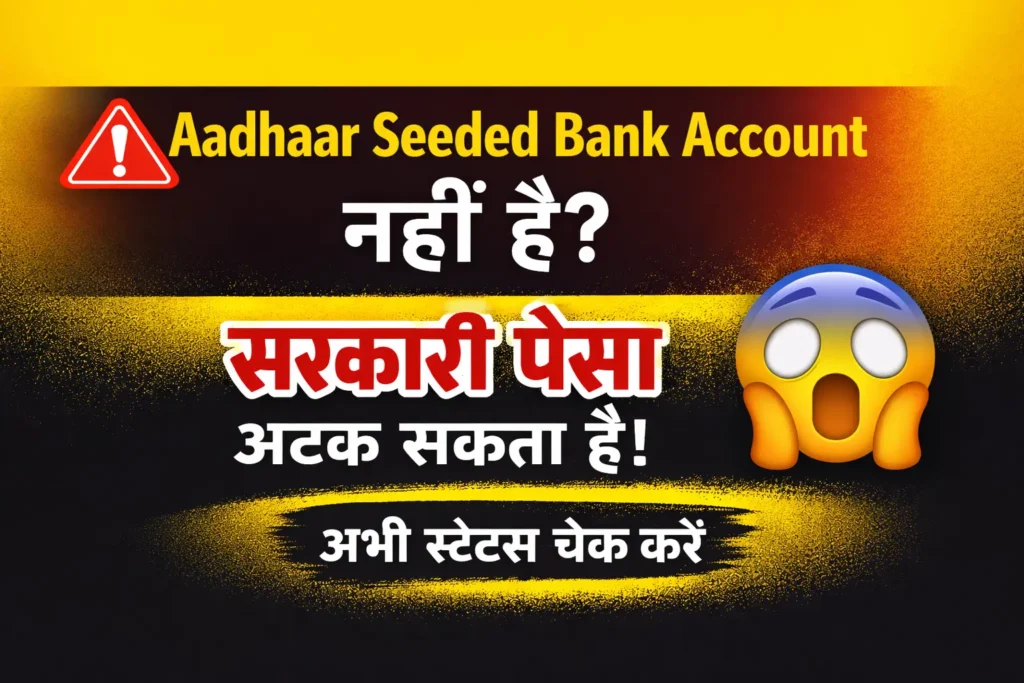 Aadhaar Seeded Bank Account Check Kaise Kare 2026, NPCI Mapping Status Check, DBT payment nahi aaya solution