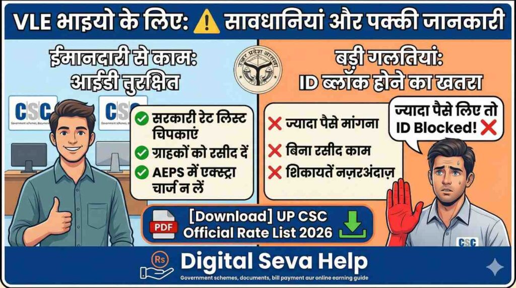 CSC VLE ID Block Hone Se Kaise Bachaye aur Savdhaniya 2026