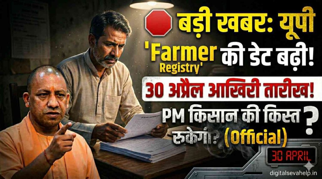 UP Kisan Registry or Farmer Registry deadline extended till 30 April update showing Yogi Adityanath with worry about PM Kisan next installment digitalsevahelp.in