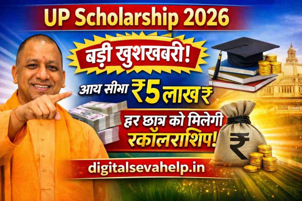UP Scholarship income limit 2026 increase ₹5 lakh news thumbnail students scholarship update